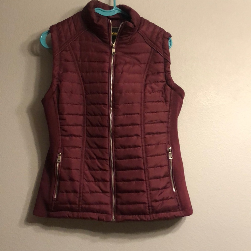 Burgundy vest.  Size M